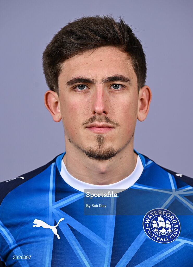21 January 2026; Finlay Armstrong during a Waterford FC squad portraits session at the SETU Arena in Carriganore, Waterford. Photo by Seb Daly/Sportsfile