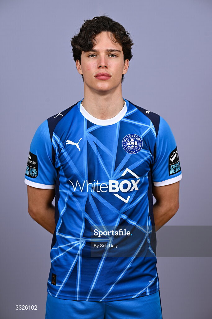 21 January 2026; Benny Couto during a Waterford FC squad portraits session at the SETU Arena in Carriganore, Waterford. Photo by Seb Daly/Sportsfile