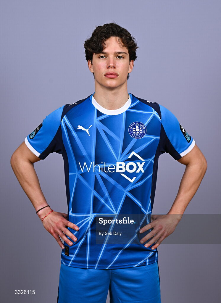 21 January 2026; Benny Couto during a Waterford FC squad portraits session at the SETU Arena in Carriganore, Waterford. Photo by Seb Daly/Sportsfile