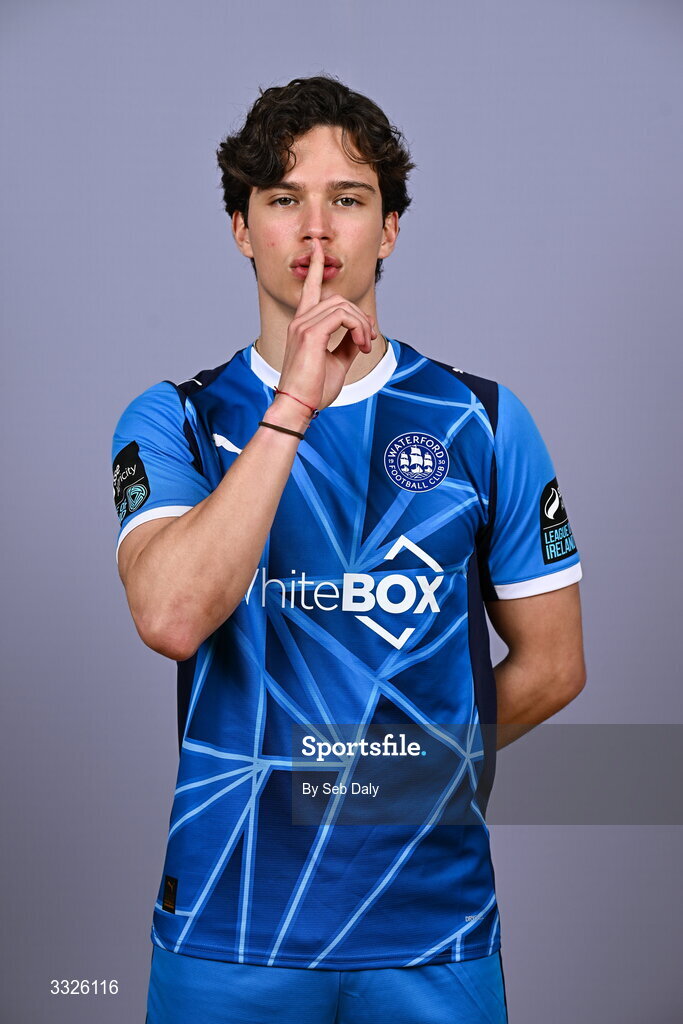21 January 2026; Benny Couto during a Waterford FC squad portraits session at the SETU Arena in Carriganore, Waterford. Photo by Seb Daly/Sportsfile