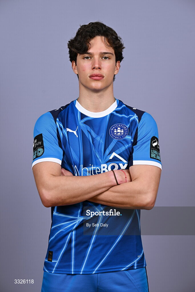 21 January 2026; Benny Couto during a Waterford FC squad portraits session at the SETU Arena in Carriganore, Waterford. Photo by Seb Daly/Sportsfile