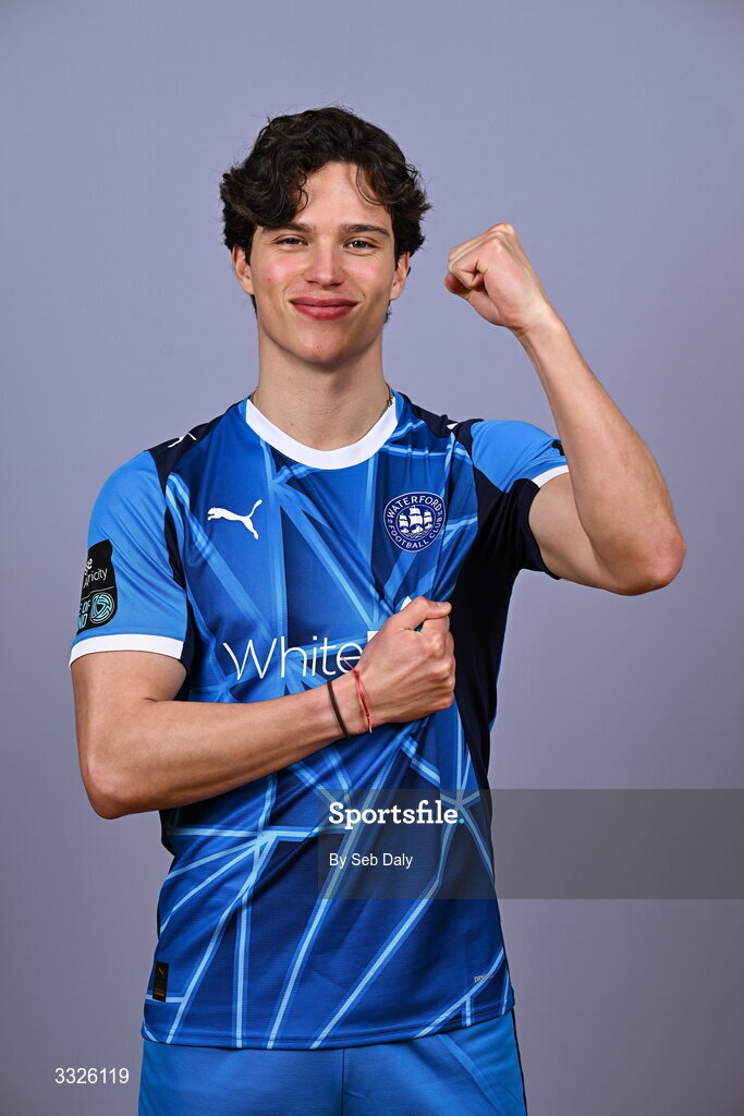 21 January 2026; Benny Couto during a Waterford FC squad portraits session at the SETU Arena in Carriganore, Waterford. Photo by Seb Daly/Sportsfile