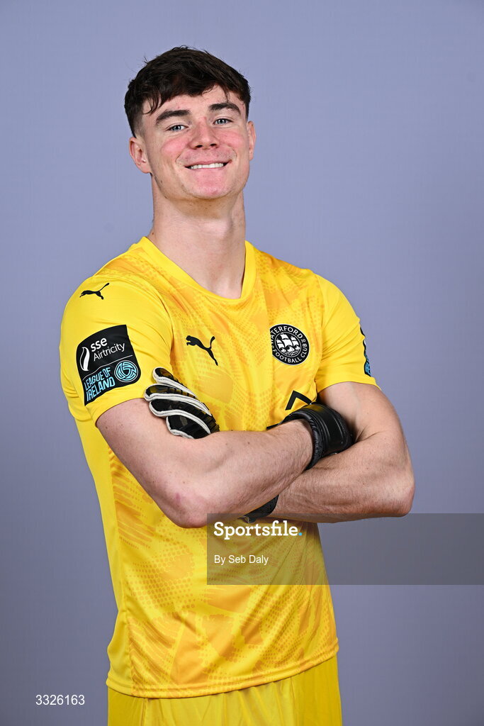 21 January 2026; Stephen McMullan during a Waterford FC squad portraits session at the SETU Arena in Carriganore, Waterford. Photo by Seb Daly/Sportsfile