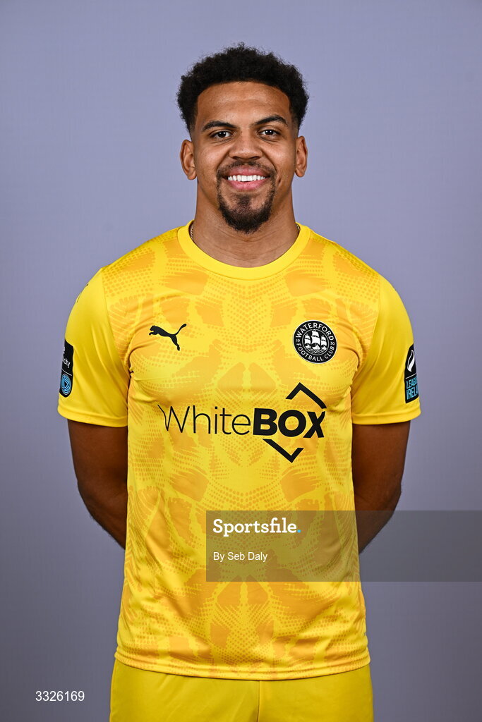 21 January 2026; Arlo Doherty during a Waterford FC squad portraits session at the SETU Arena in Carriganore, Waterford. Photo by Seb Daly/Sportsfile