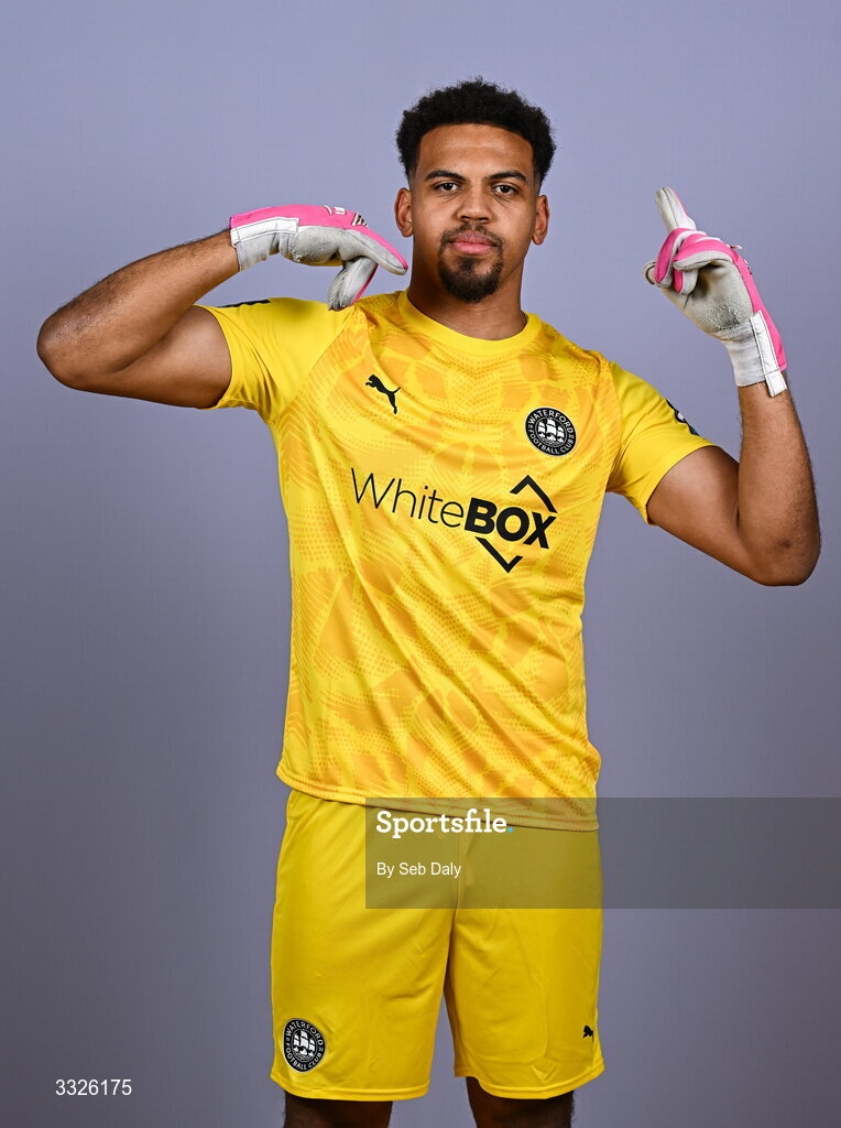 21 January 2026; Arlo Doherty during a Waterford FC squad portraits session at the SETU Arena in Carriganore, Waterford. Photo by Seb Daly/Sportsfile