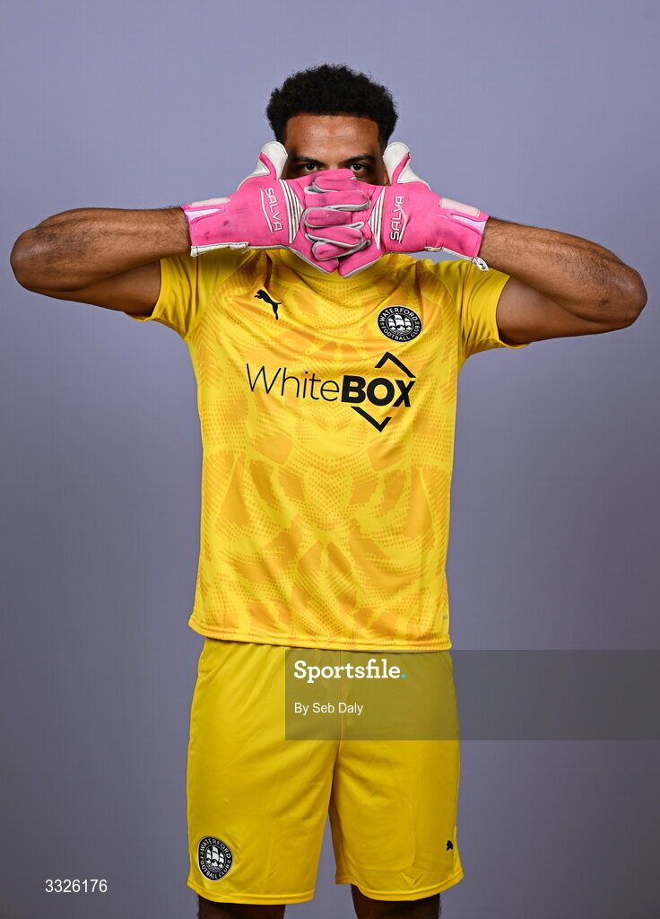 21 January 2026; Arlo Doherty during a Waterford FC squad portraits session at the SETU Arena in Carriganore, Waterford. Photo by Seb Daly/Sportsfile