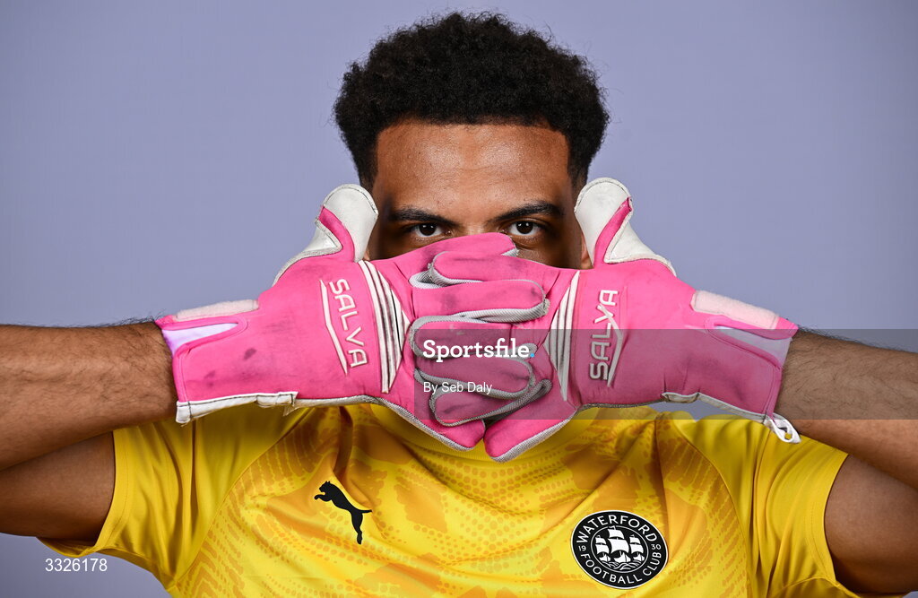 21 January 2026; Arlo Doherty during a Waterford FC squad portraits session at the SETU Arena in Carriganore, Waterford. Photo by Seb Daly/Sportsfile