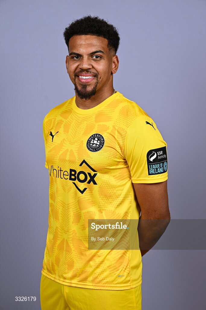 21 January 2026; Arlo Doherty during a Waterford FC squad portraits session at the SETU Arena in Carriganore, Waterford. Photo by Seb Daly/Sportsfile