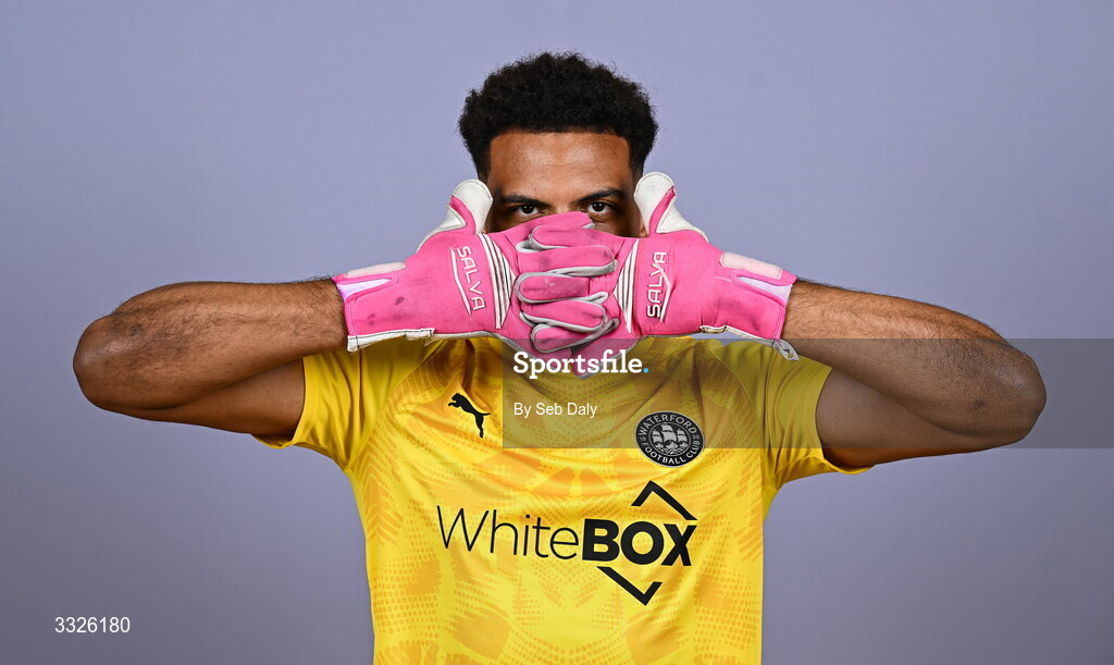 21 January 2026; Arlo Doherty during a Waterford FC squad portraits session at the SETU Arena in Carriganore, Waterford. Photo by Seb Daly/Sportsfile