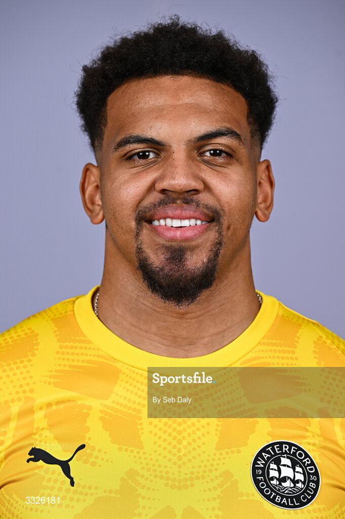 21 January 2026; Arlo Doherty during a Waterford FC squad portraits session at the SETU Arena in Carriganore, Waterford. Photo by Seb Daly/Sportsfile