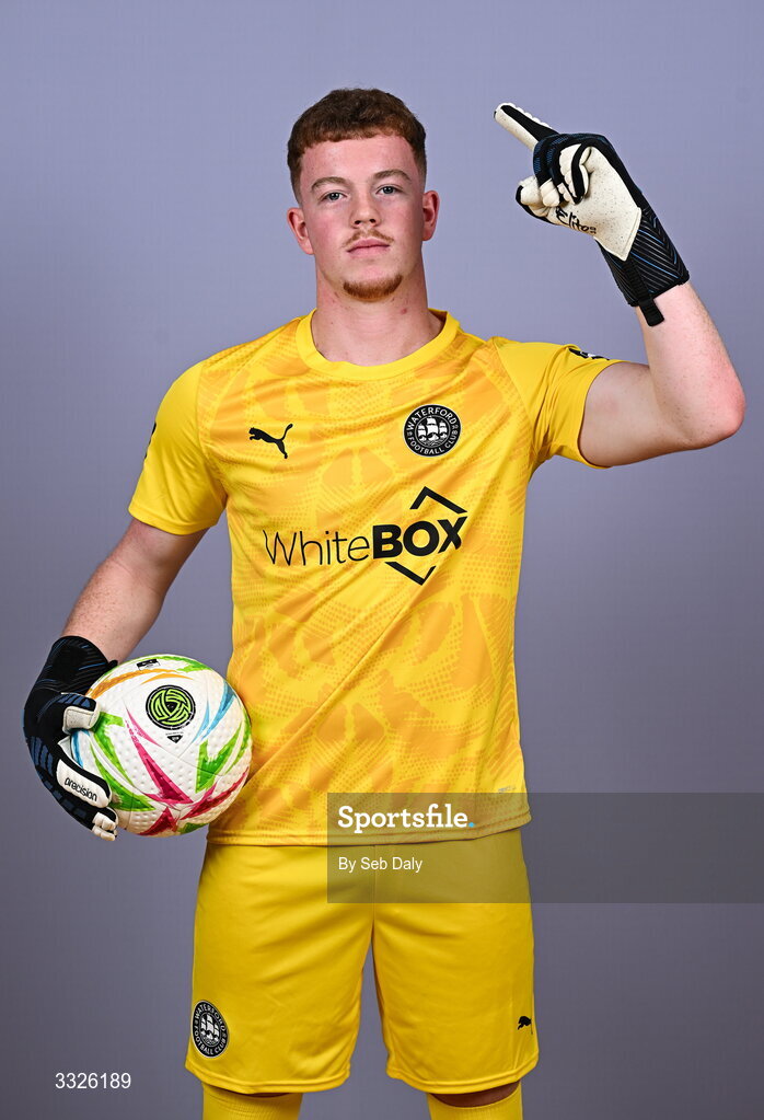 21 January 2026; Jason Healy during a Waterford FC squad portraits session at the SETU Arena in Carriganore, Waterford. Photo by Seb Daly/Sportsfile