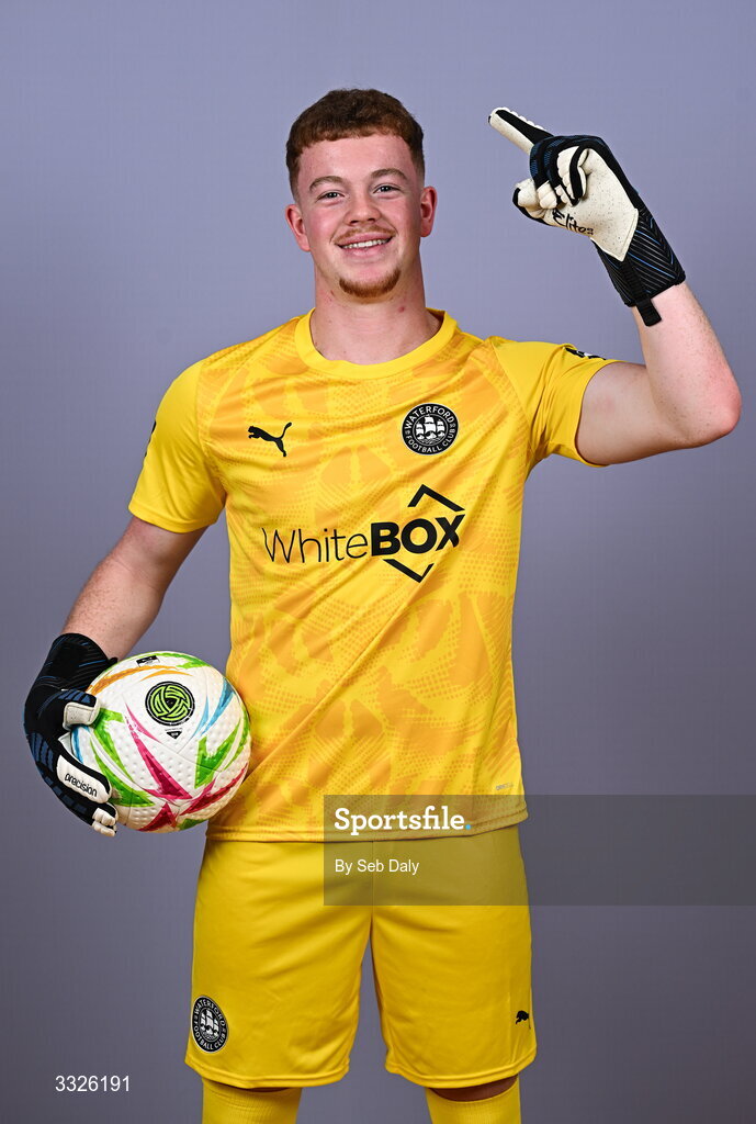 21 January 2026; Jason Healy during a Waterford FC squad portraits session at the SETU Arena in Carriganore, Waterford. Photo by Seb Daly/Sportsfile