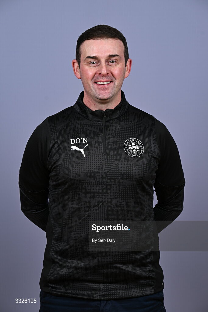 21 January 2026; Head of medical Derek O’Neill during a Waterford FC squad portraits session at the SETU Arena in Carriganore, Waterford. Photo by Seb Daly/Sportsfile
