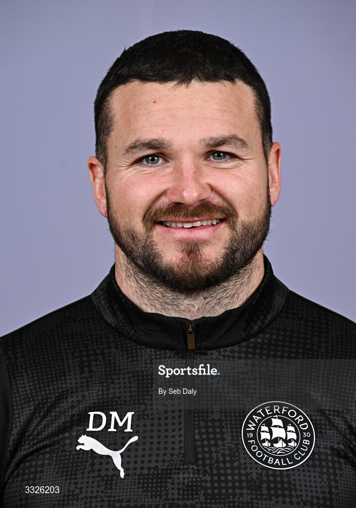 21 January 2026; Strength and conditioning coach Darragh Mulcahy during a Waterford FC squad portraits session at the SETU Arena in Carriganore, Waterford. Photo by Seb Daly/Sportsfile