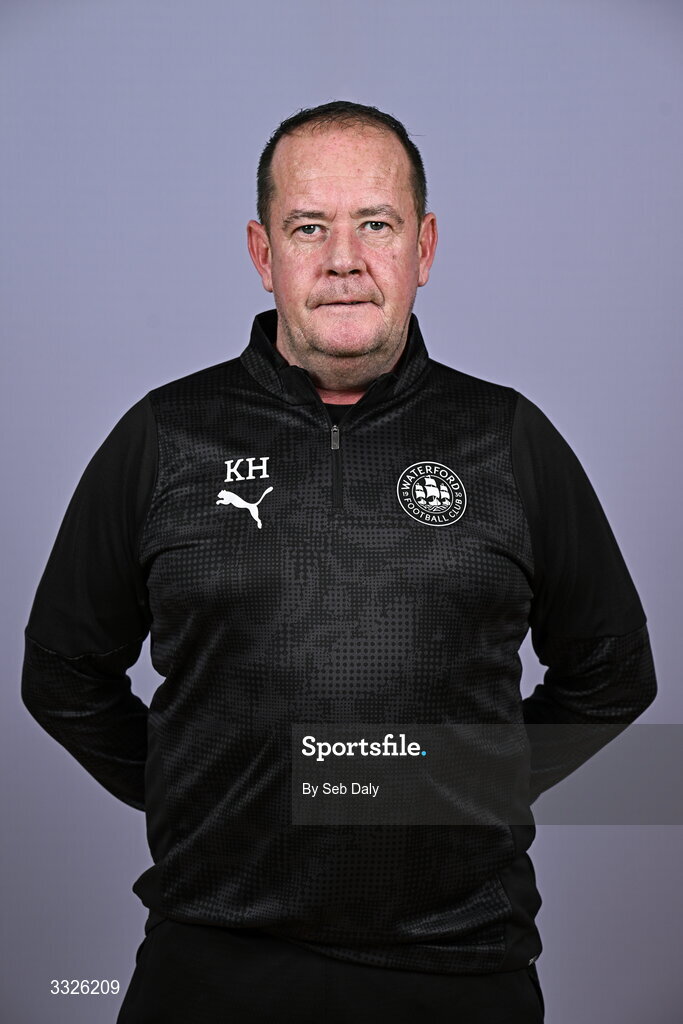 21 January 2026; Kitman Ken Hennessy during a Waterford FC squad portraits session at the SETU Arena in Carriganore, Waterford. Photo by Seb Daly/Sportsfile
