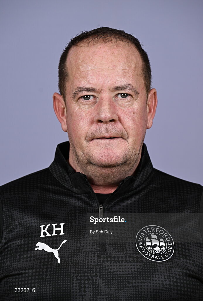 21 January 2026; Kitman Ken Hennessy during a Waterford FC squad portraits session at the SETU Arena in Carriganore, Waterford. Photo by Seb Daly/Sportsfile