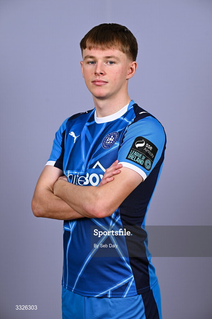 21 January 2026; Conan Noonan during a Waterford FC squad portraits session at the SETU Arena in Carriganore, Waterford. Photo by Seb Daly/Sportsfile