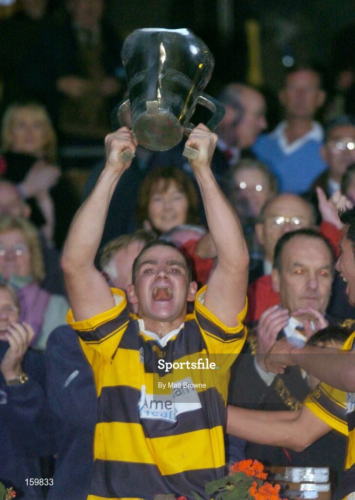 31 October 2004; Mark Prendergast, Na Pairsaigh, lifts the cup after the win against Cloyne. Cork County Senior Hurling Final, Na Piarsaigh v Cloyne, Pairc Ui Chaoimh, Cork. Picture credit; Matt Browne / SPORTSFILE
