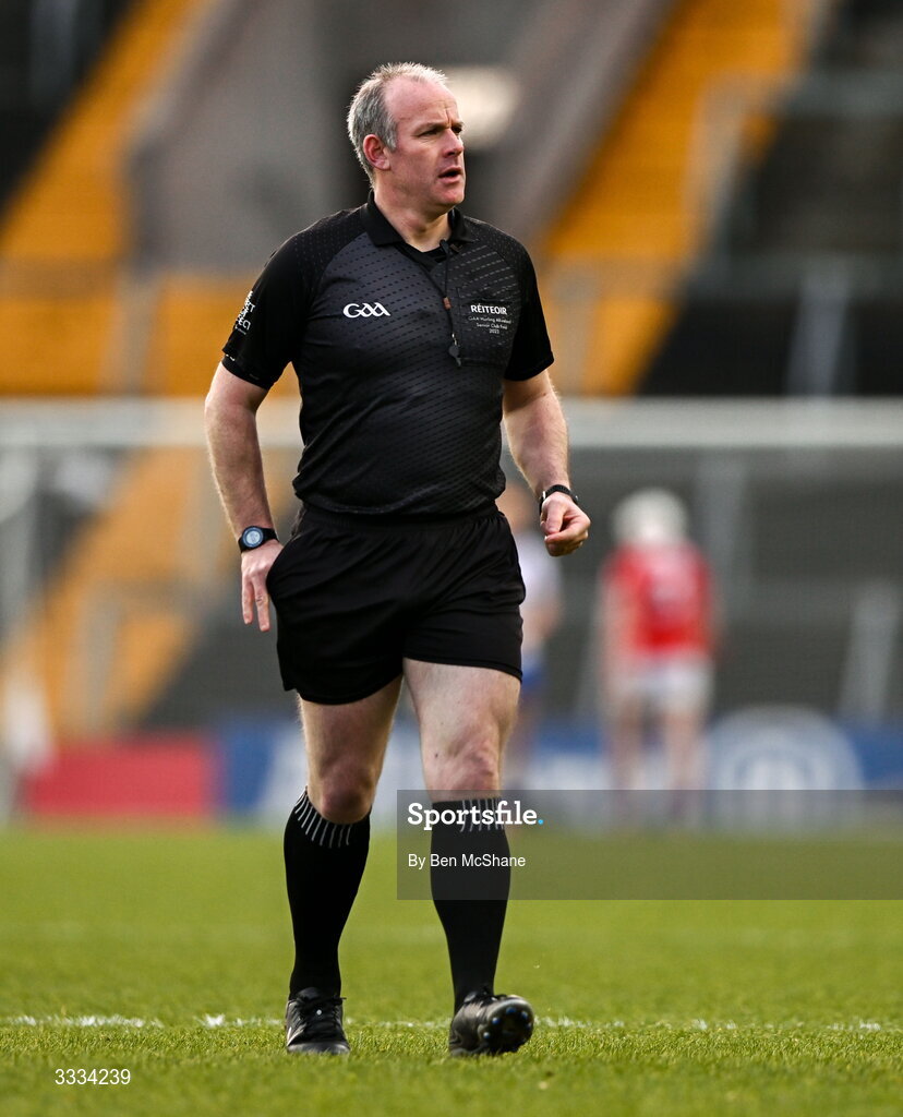 25 January 2026; Referee Johnny Murphy during the Allianz Hurling League Division 1A match between Cork and Waterford at SuperValu Páirc Uí Chaoimh in Cork. Photo by Ben McShane/Sportsfile