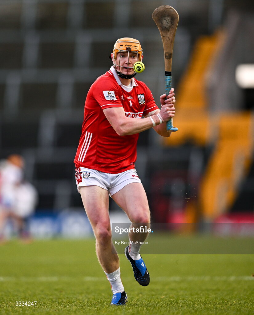 25 January 2026; Shane Barrett of Cork during the Allianz Hurling League Division 1A match between Cork and Waterford at SuperValu Páirc Uí Chaoimh in Cork. Photo by Ben McShane/Sportsfile