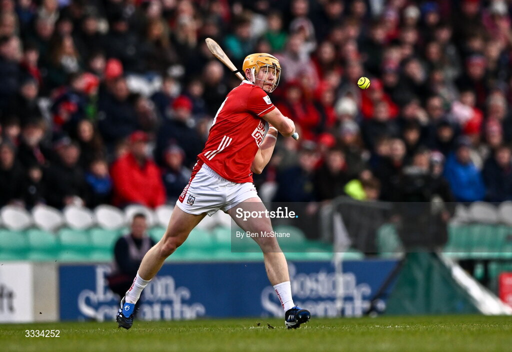 25 January 2026; Shane Barrett of Cork during the Allianz Hurling League Division 1A match between Cork and Waterford at SuperValu Páirc Uí Chaoimh in Cork. Photo by Ben McShane/Sportsfile