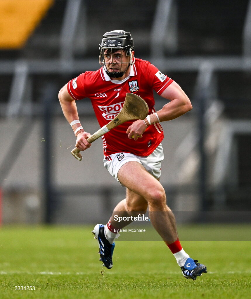 25 January 2026; Darragh Fitzgibbon of Cork during the Allianz Hurling League Division 1A match between Cork and Waterford at SuperValu Páirc Uí Chaoimh in Cork. Photo by Ben McShane/Sportsfile