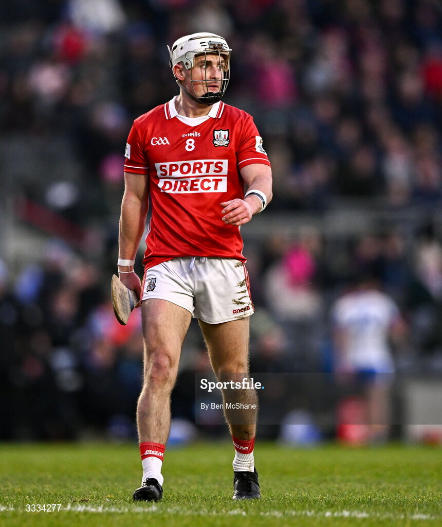 25 January 2026; Tommy O'Connell of Cork during the Allianz Hurling League Division 1A match between Cork and Waterford at SuperValu Páirc Uí Chaoimh in Cork. Photo by Ben McShane/Sportsfile