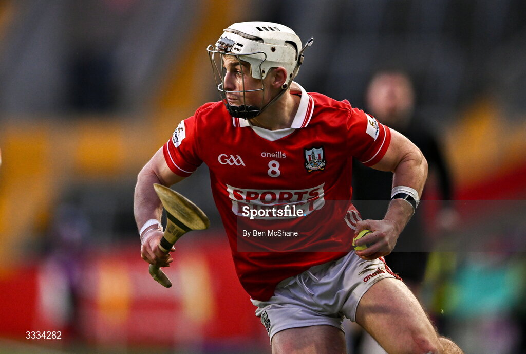 25 January 2026; Tommy O'Connell of Cork during the Allianz Hurling League Division 1A match between Cork and Waterford at SuperValu Páirc Uí Chaoimh in Cork. Photo by Ben McShane/Sportsfile