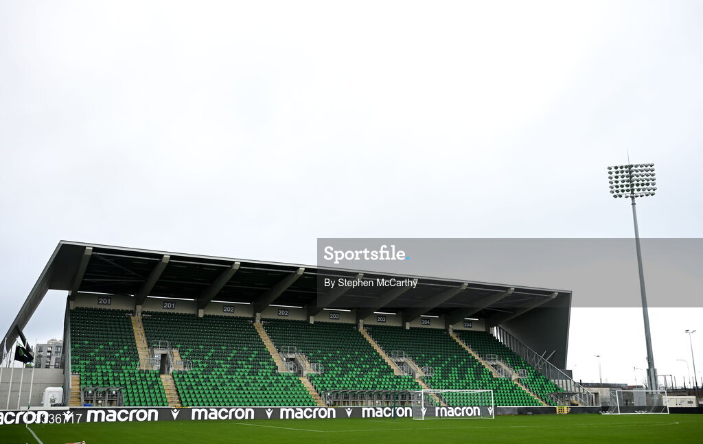 31 January 2026; A general view of the Tallaght Stadium North Stand before the 2026 Men's President's Cup final match between Shamrock Rovers and Derry City at Tallaght Stadium in Dublin. Photo by Stephen McCarthy/Sportsfile