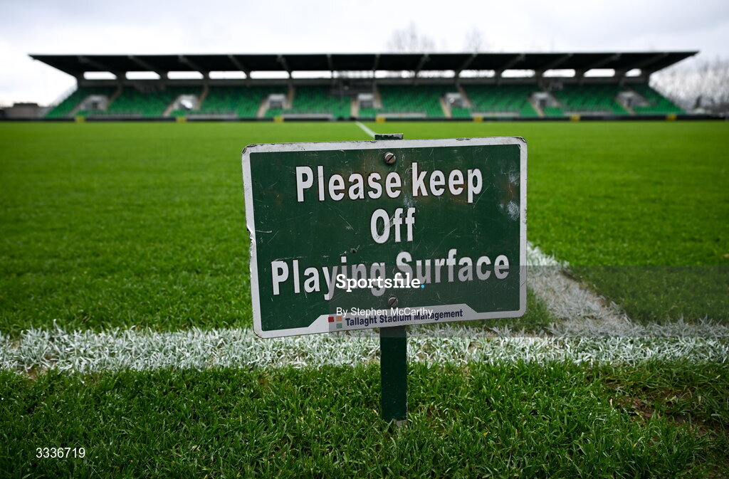 31 January 2026; A general view of Tallaght Stadium before the 2026 Men's President's Cup final match between Shamrock Rovers and Derry City at Tallaght Stadium in Dublin. Photo by Stephen McCarthy/Sportsfile