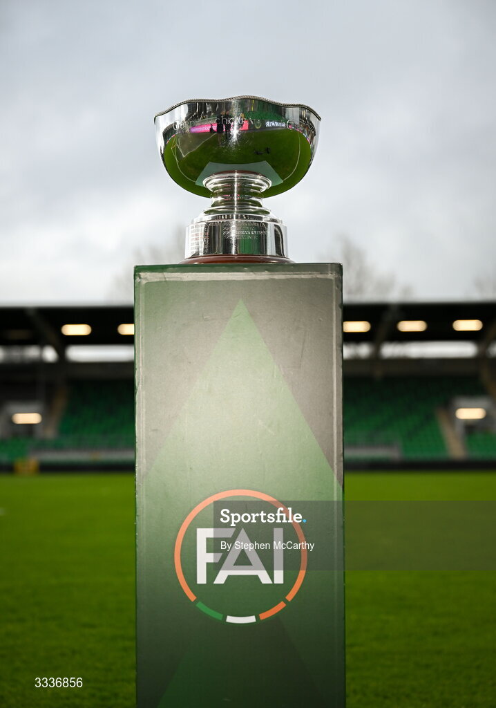 31 January 2026; The FAI President's Cup before the 2026 Men's President's Cup final match between Shamrock Rovers and Derry City at Tallaght Stadium in Dublin. Photo by Stephen McCarthy/Sportsfile