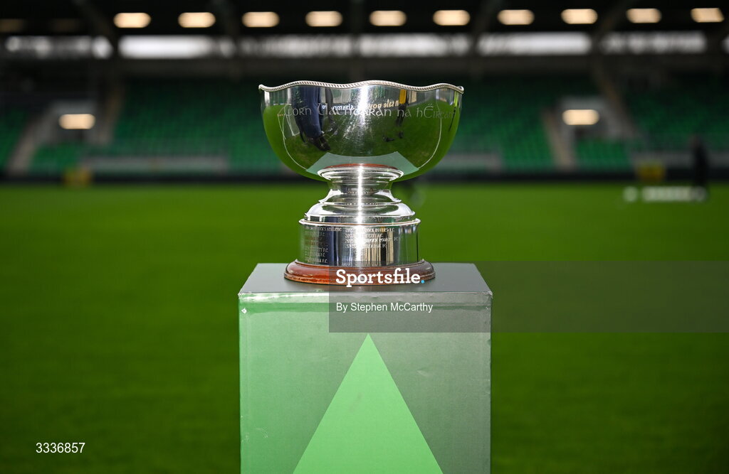 31 January 2026; The FAI President's Cup before the 2026 Men's President's Cup final match between Shamrock Rovers and Derry City at Tallaght Stadium in Dublin. Photo by Stephen McCarthy/Sportsfile