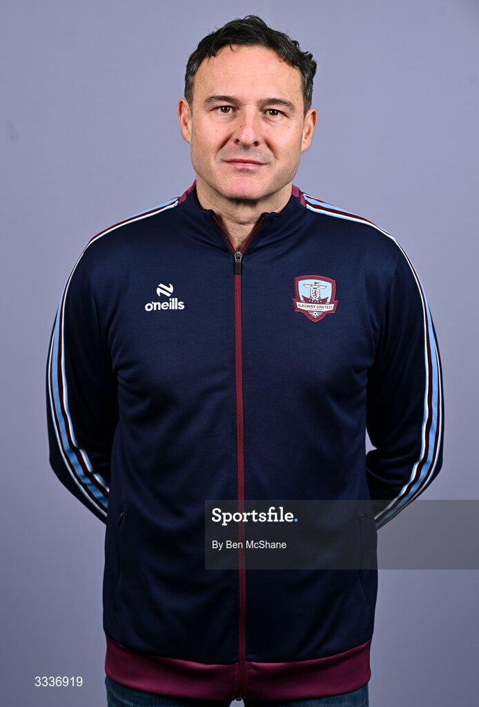 31 January 2026; Goalkeeping coach Gianluca Aimi during a Galway United squad portraits session at Galway United FC Shop in Galway. Photo by Ben McShane/Sportsfile
