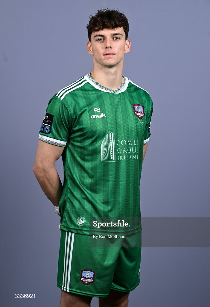 31 January 2026; Goalkeeper Evan Watts during a Galway United squad portraits session at Galway United FC Shop in Galway. Photo by Ben McShane/Sportsfile