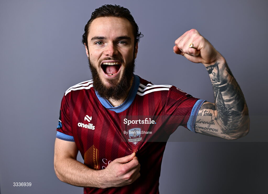 31 January 2026; Nicolas Fleuriau Chateau during a Galway United squad portraits session at Galway United FC Shop in Galway. Photo by Ben McShane/Sportsfile