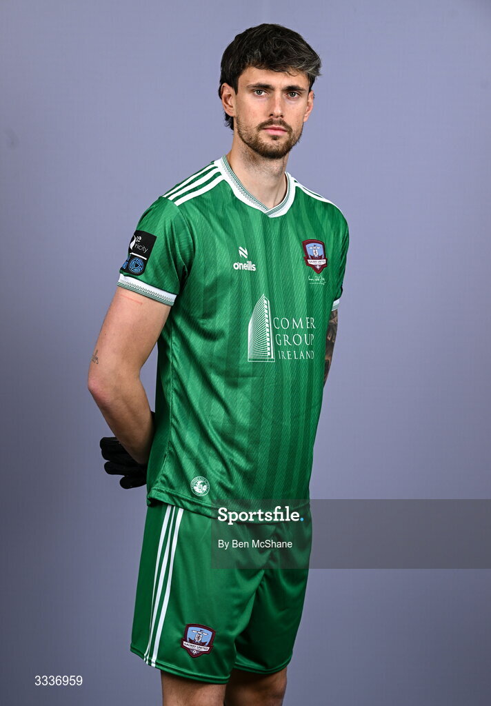 31 January 2026; Goalkeeper Hugo Cunha during a Galway United squad portraits session at Galway United FC Shop in Galway. Photo by Ben McShane/Sportsfile