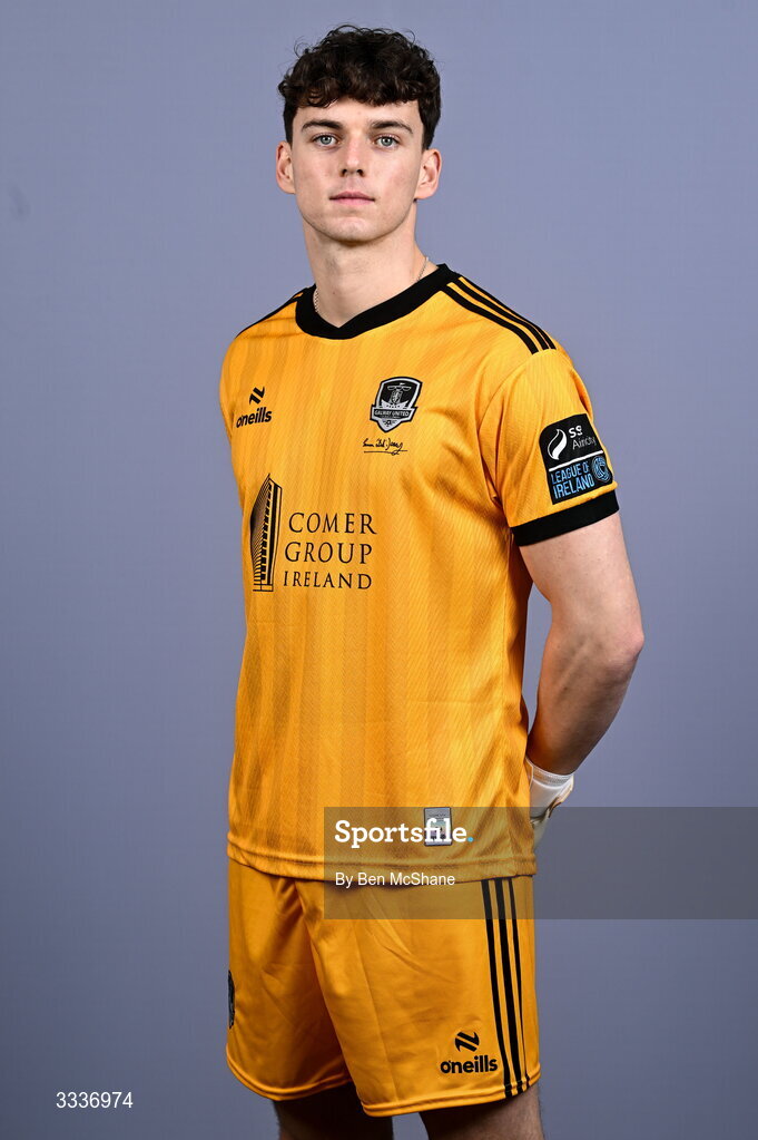 31 January 2026; Goalkeeper Evan Watts during a Galway United squad portraits session at Galway United FC Shop in Galway. Photo by Ben McShane/Sportsfile