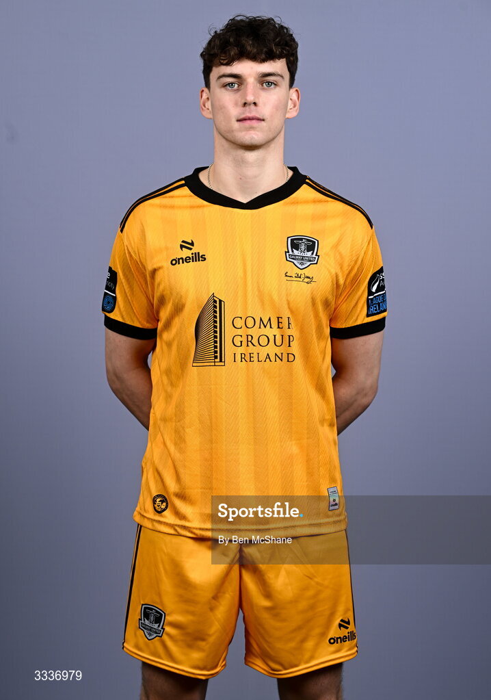 31 January 2026; Goalkeeper Evan Watts during a Galway United squad portraits session at Galway United FC Shop in Galway. Photo by Ben McShane/Sportsfile