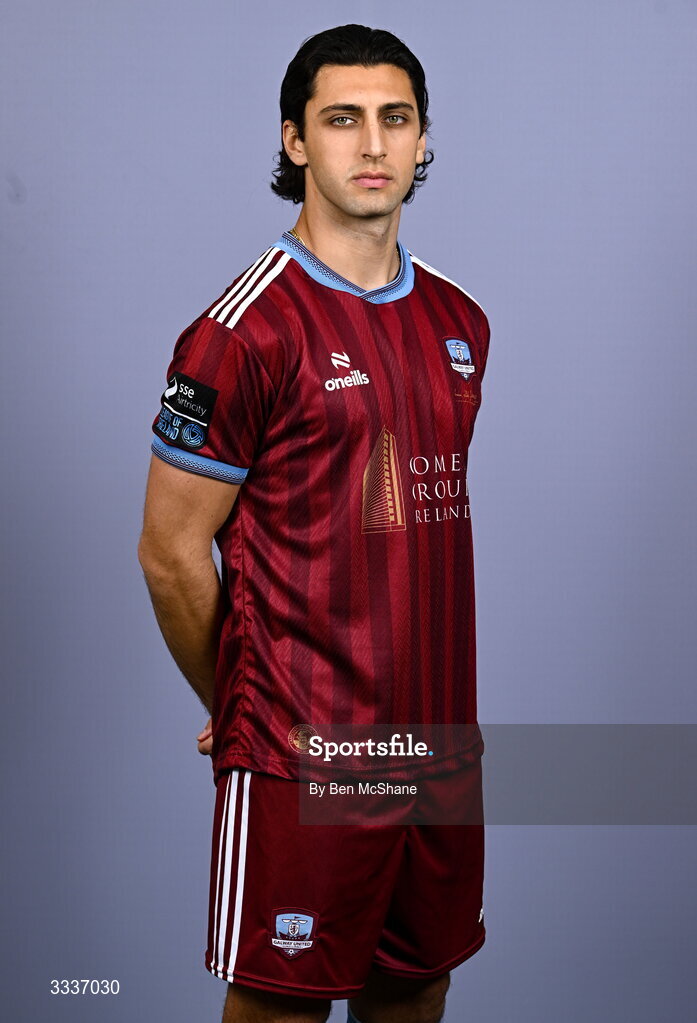31 January 2026; Gianfranco Facchineri during a Galway United squad portraits session at Galway United FC Shop in Galway. Photo by Ben McShane/Sportsfile