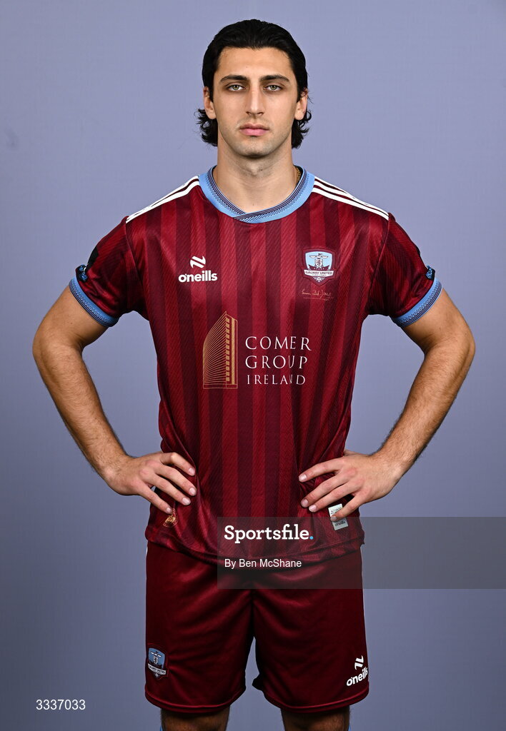 31 January 2026; Gianfranco Facchineri during a Galway United squad portraits session at Galway United FC Shop in Galway. Photo by Ben McShane/Sportsfile