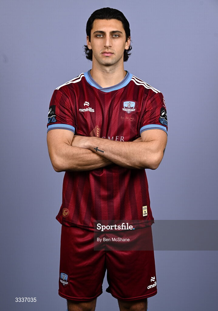 31 January 2026; Gianfranco Facchineri during a Galway United squad portraits session at Galway United FC Shop in Galway. Photo by Ben McShane/Sportsfile