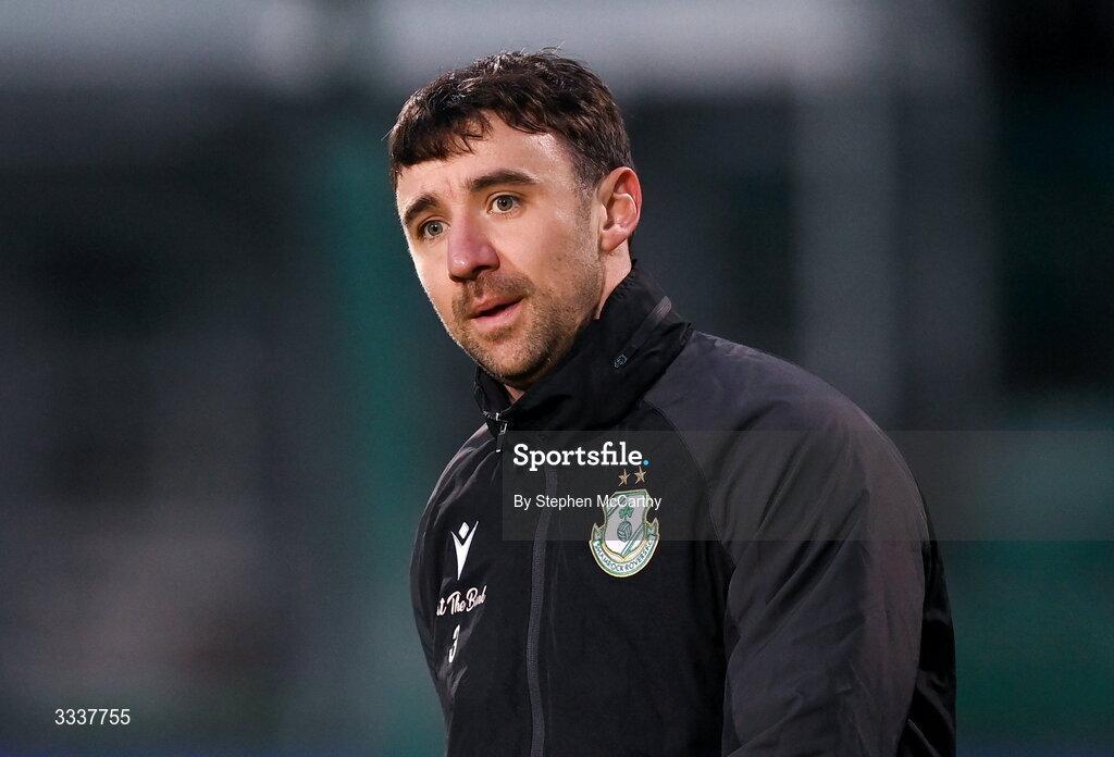 31 January 2026; Enda Stevens of Shamrock Rovers before the 2026 Men's President's Cup final match between Shamrock Rovers and Derry City at Tallaght Stadium in Dublin. Photo by Stephen McCarthy/Sportsfile