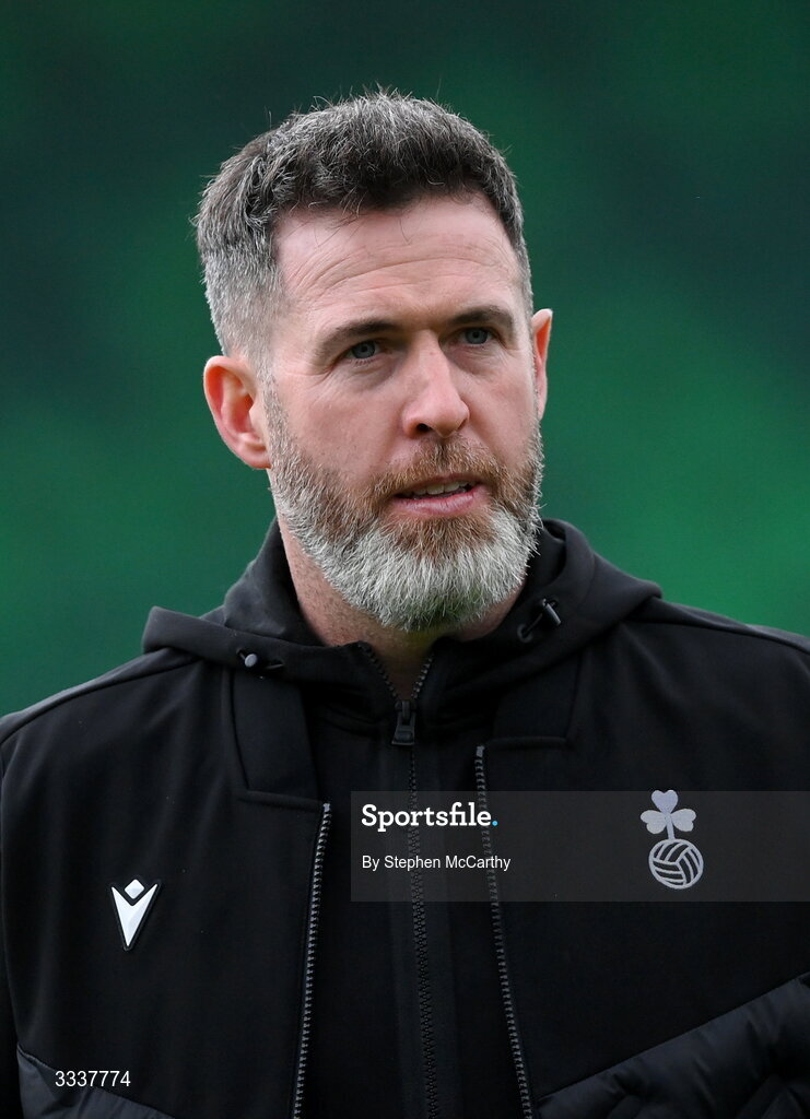 31 January 2026; Shamrock Rovers manager Stephen Bradley before the 2026 Men's President's Cup final match between Shamrock Rovers and Derry City at Tallaght Stadium in Dublin. Photo by Stephen McCarthy/Sportsfile