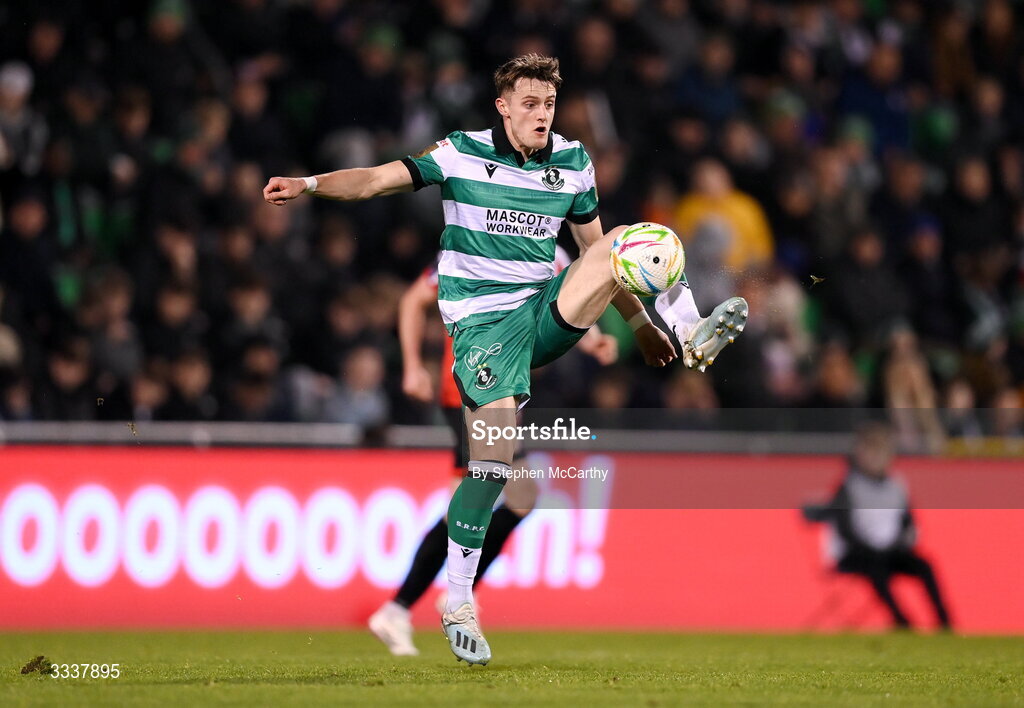 31 January 2026; John McGovern of Shamrock Rovers during the 2026 Men's President's Cup final match between Shamrock Rovers and Derry City at Tallaght Stadium in Dublin. Photo by Stephen McCarthy/Sportsfile