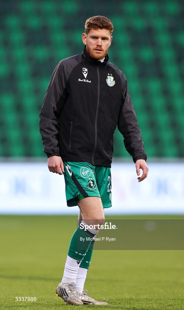 31 January 2026; Connor Malley of Shamrock Rovers before the 2026 Men's President's Cup final match between Shamrock Rovers and Derry City at Tallaght Stadium in Dublin. Photo by Michael P Ryan/Sportsfile