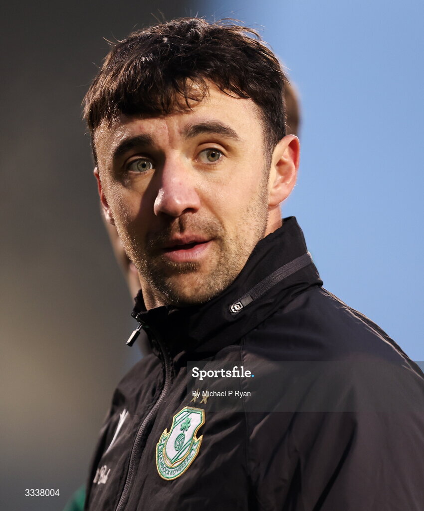31 January 2026; Enda Stevens of Shamrock Rovers before the 2026 Men's President's Cup final match between Shamrock Rovers and Derry City at Tallaght Stadium in Dublin. Photo by Michael P Ryan/Sportsfile