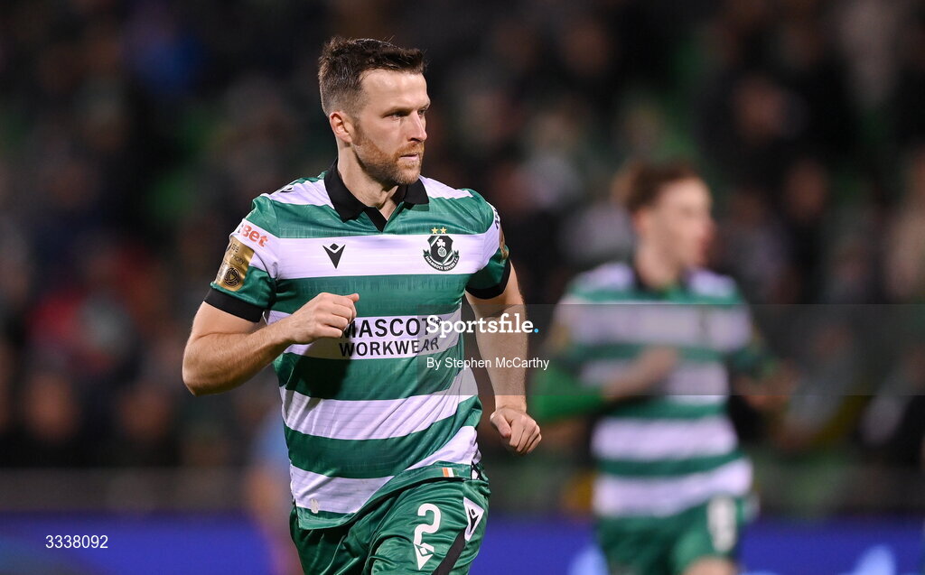 31 January 2026; Adam Matthews of Shamrock Rovers` during the 2026 Men's President's Cup final match between Shamrock Rovers and Derry City at Tallaght Stadium in Dublin. Photo by Stephen McCarthy/Sportsfile