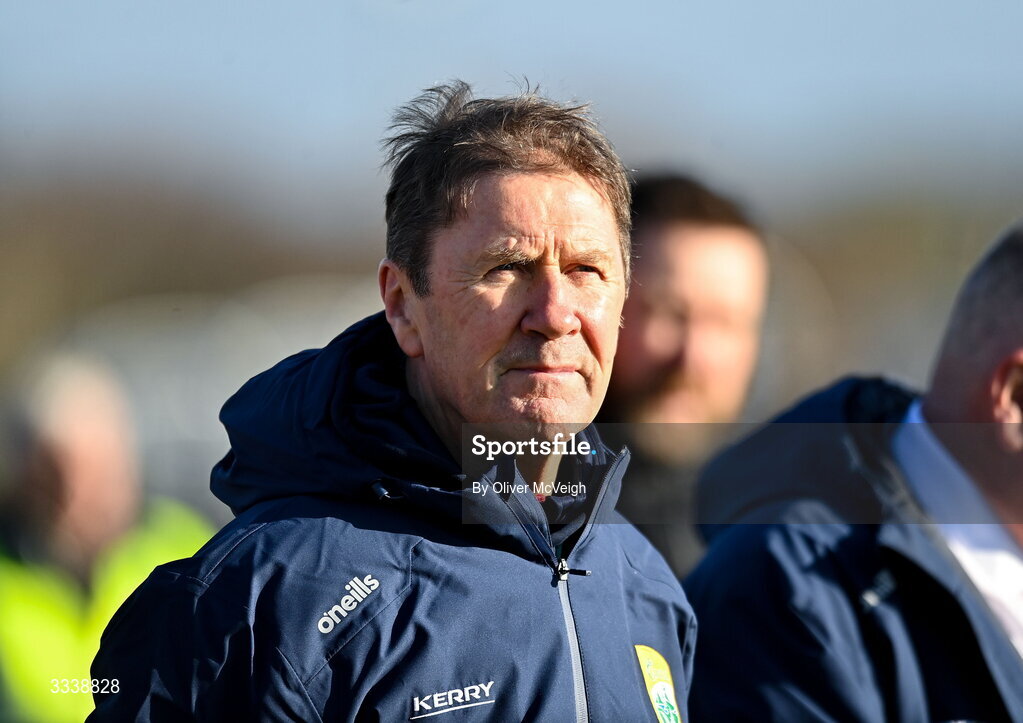 1 February 2026; Kerry manager Jack O'Connor during the Allianz Football League Division 1 match between Donegal and Kerry at Fr Tierney Park in Ballyshannon, Donegal. Photo by Oliver McVeigh/Sportsfile