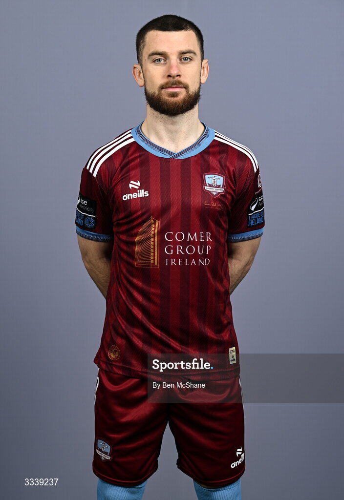 31 January 2026; Aaron Bolger during a Galway United squad portraits session at Galway United FC Shop in Galway. Photo by Ben McShane/Sportsfile