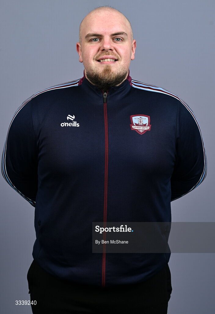31 January 2026; Analyst Robbie Crosbie during a Galway United squad portraits session at Galway United FC Shop in Galway. Photo by Ben McShane/Sportsfile